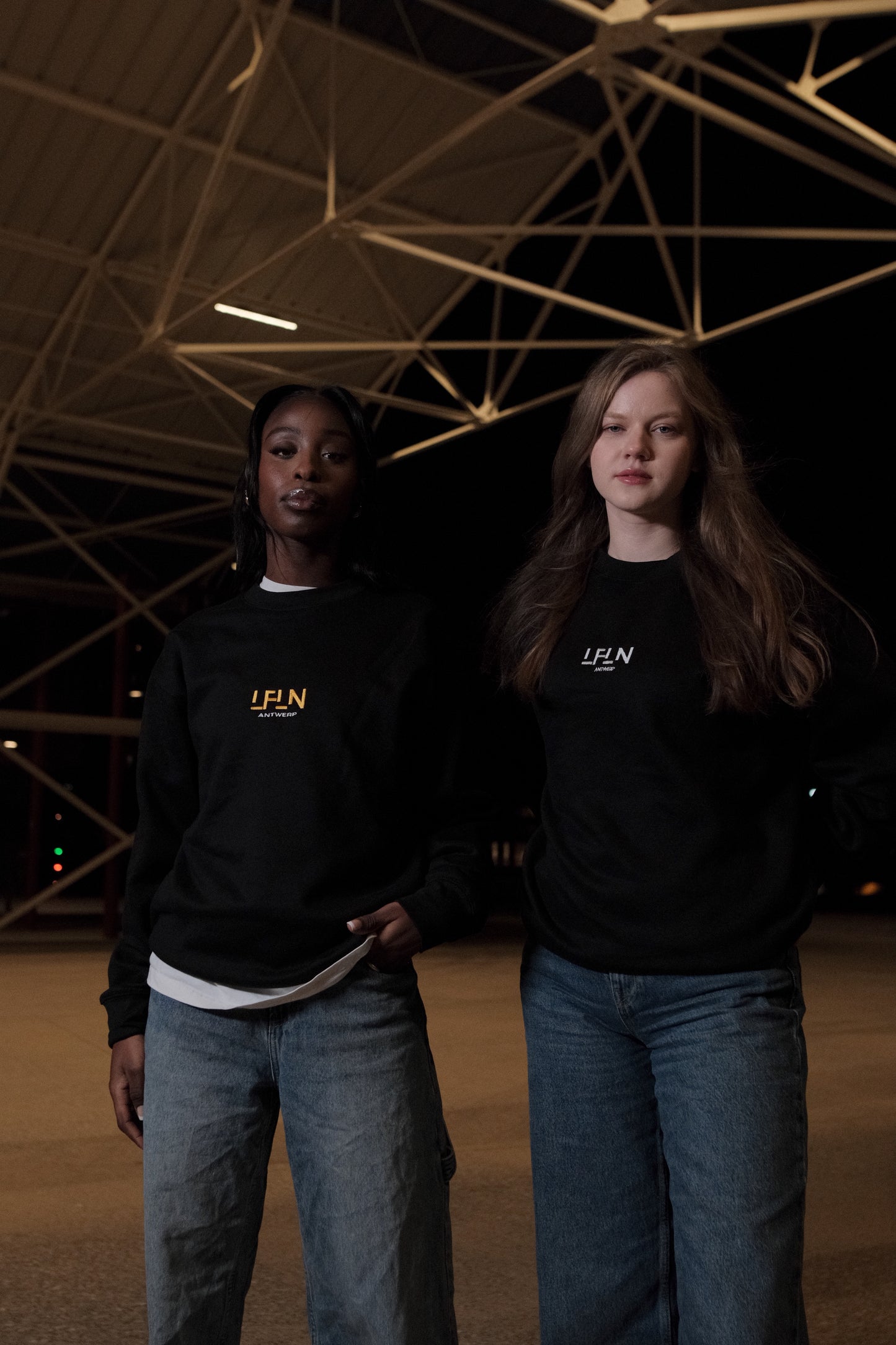 LFLN Sweater - White x Gold Unisex