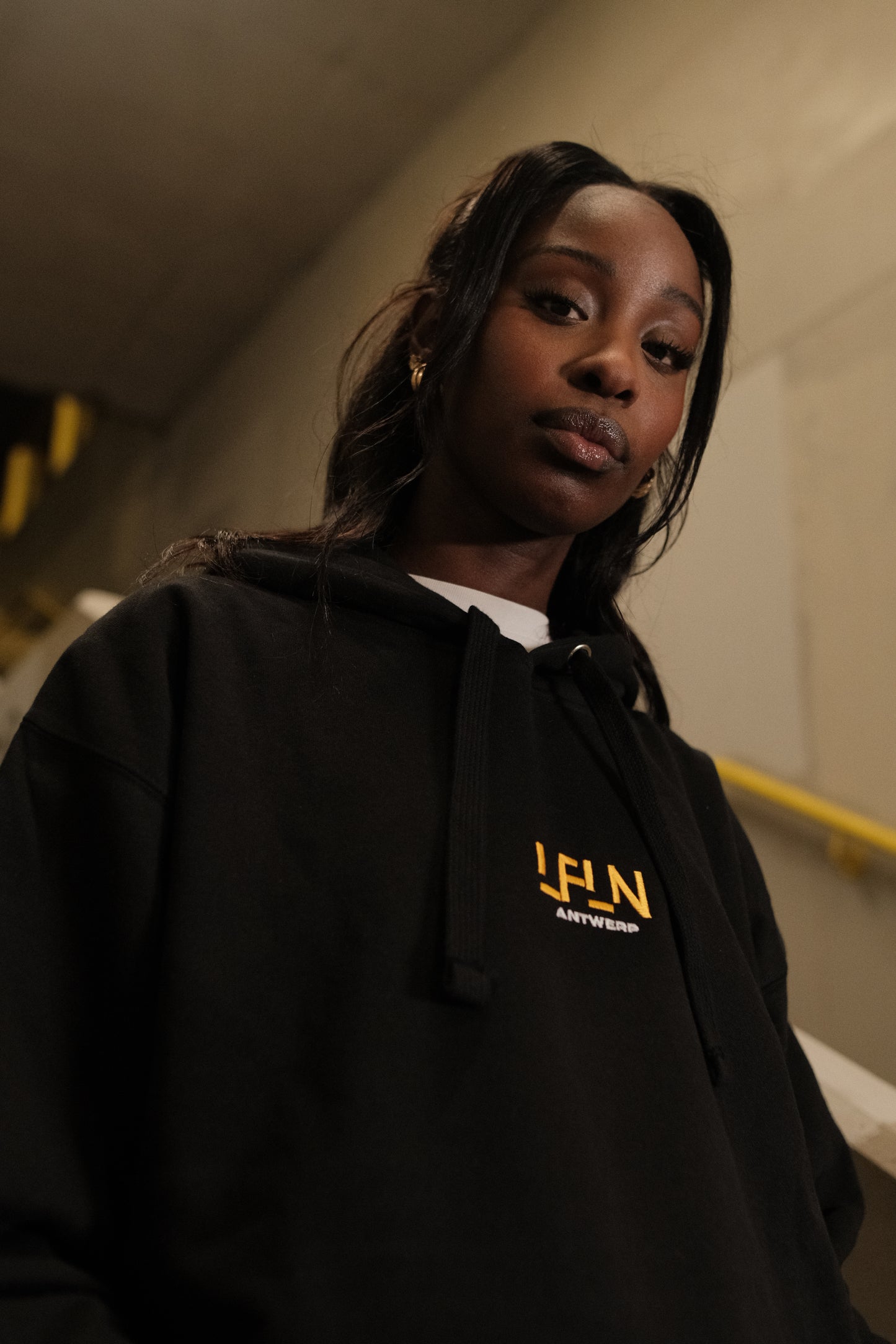LFLN Hoodie - White x Gold Unisex