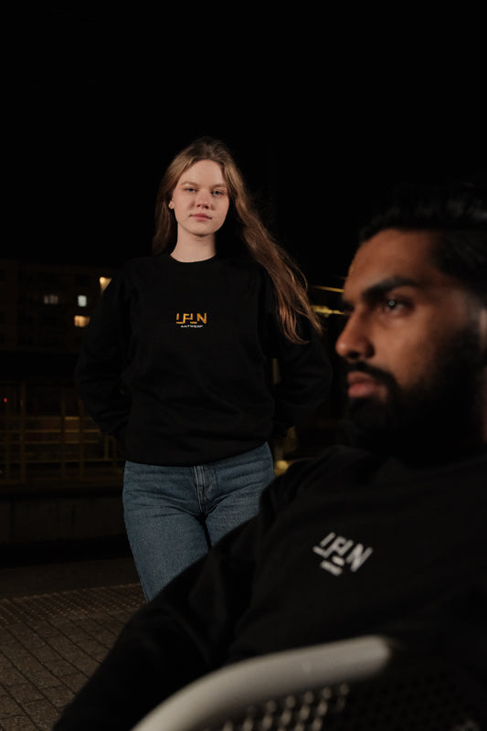 LFLN Sweater - White x Gold Unisex