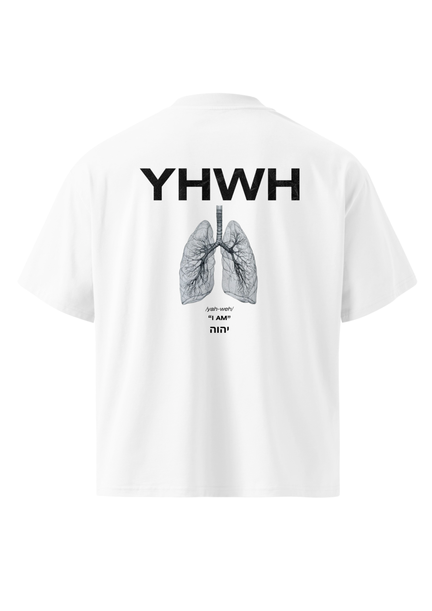 T-Shirt Oversized YHWH  - Premium Unisex